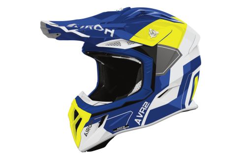Přilba AVIATOR ACE 2 Shield, AIROH (modro-žlutá lesklá) 2027