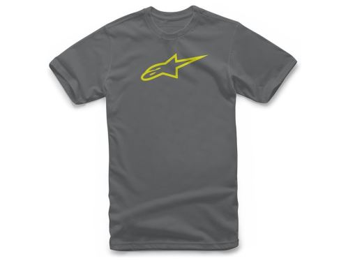 Triko AGELESS CLASSIC, ALPINESTARS (šedá/žlutá fluo)