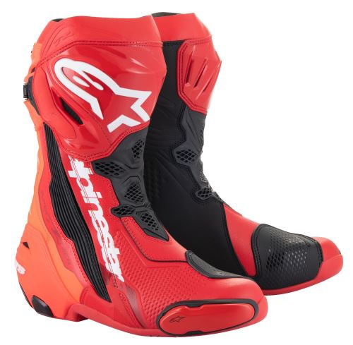 Boty SUPERTECH R, ALPINESTARS (červená fluo/červená) 2027