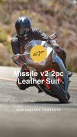 Dvoudílná kombinéza MISSILE 2, TECH-AIR kompatibilní, ALPINESTARS (černá/červená fluo) (2)