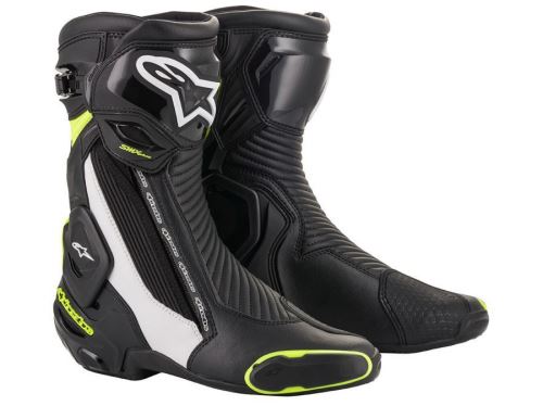 Boty SMX PLUS 2, ALPINESTARS (černá/bílá/ žlutá fluo)