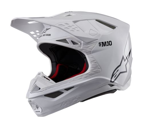 Přilba SUPERTECH S-M10 SOLID, ALPINESTARS (bílá) 2026