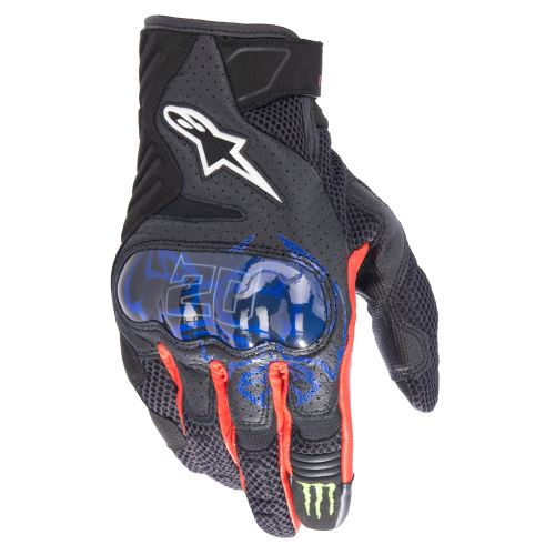 Rukavice SMX-1 AIR 2 MONSTER FQ20 kolekce, ALPINESTARS (černá/červená/modrá/bílá/zelená) 2026