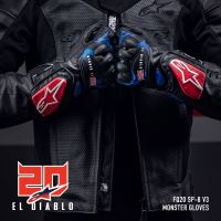 Rukavice SP-8 3 MONSTER FQ20 kolekce, ALPINESTARS (černá/červená/modrá/bílá) 2026 (3)