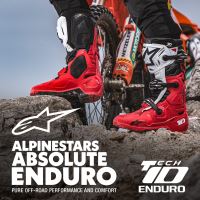 Boty TECH 10 ENDURO, ALPINESTARS (červená/černá/bílá) 2027 (10)