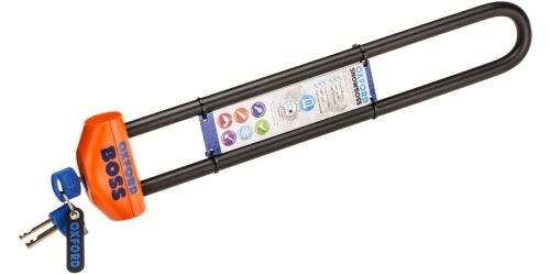 Zámek na sněžné skútry SNOWBOSS SSF, OXFORD (oranžová, sada bez držáku na zámek, průměr čepu 15 mm, pro š. pásu do 400 mm)