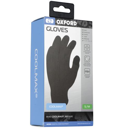 Vložky do rukavic Coolmax®, OXFORD (černé)