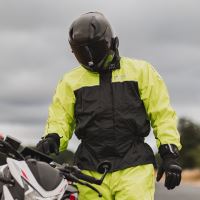 Bunda RAIN SEAL, OXFORD (černá/žlutá fluo) (4)