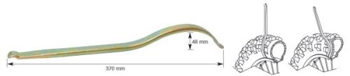 Montpáka 370 mm CrMo ocel, váha 0,4 kg