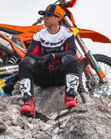 Boty TECH 10 ENDURO, ALPINESTARS (červená/černá/bílá) 2027 (3)