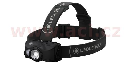 LED LENSER MH8 - outdoorová dobíjecí čelovka černo-černá, dosvit 200 m, záruka 7 let