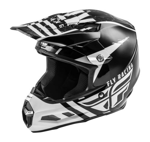 Přilba F2 Carbon GRANITE, FLY RACING - USA (bílá/černá/šedá, se systémem ochrany MIPS)