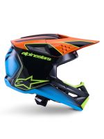 Přilba S-M3 FRAY, ALPINESTARS (černá/oranžová fluo/žlutá fluo/tyrkysová) 2026 (3)