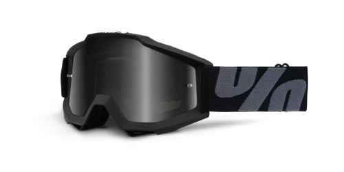 Brýle Accuri ATV-SAND/OTG Superstition, 100% (černá, šedé plexi s čepy pro slídy)