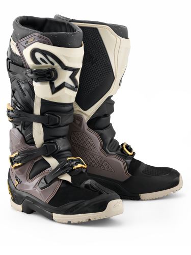 Boty TECH 7 ENDURO DRYSTAR, ALPINESTARS (černá/tmavě šedá/zlatá) 2027