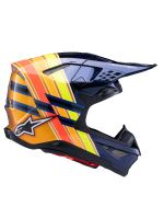 Přilba SUPERTECH S-M10 edice TROY LEE DESIGNS, ALPINESTARS (modrá perleť/oranžová fluo/žlutá/červená) 2026 (4)