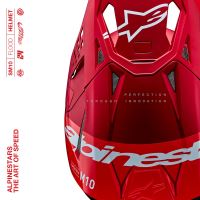 Přilba SUPERTECH S-M10 FLOOD, ALPINESTARS (červená fluo/červená matná) 2026 (17)
