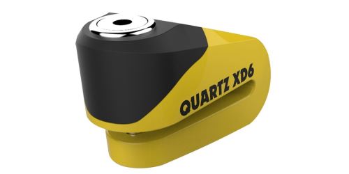 Zámek kotoučové brzdy Quartz XD6, OXFORD - Anglie (černý/žlutý, průměr čepu 6 mm)