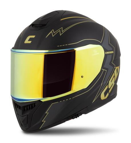 Přilba Integral GT 2.1 Flash, CASSIDA (černá matná/metalická zlatá/tmavě šedá) plexi s přípravou pro Pinlock 2026