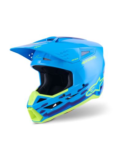 Přilba S-M3 FORCE, ALPINESTARS (modrá/žlutá fluo) 2027