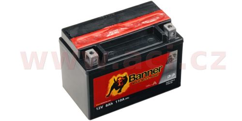 Baterie 12V, YTX9-BS, 8Ah, 110A, BANNER Bike Bull AGM 150x87x105