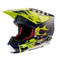 Přilba S-M5 RASH, ALPINESTARS (tmavě modrá/žlutá fluo) 2026 Přilba S-M5 RASH, ALPINESTARS (tmavě modrá/žlutá fluo) 2026