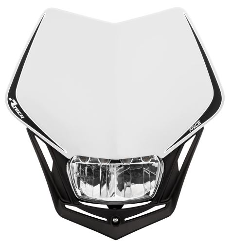 UNI přední maska včetně světla V-Face FULL LED, RTECH (bílá/černá)