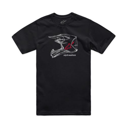 Triko MX HELMET CSF, ALPINESTARS (černá)