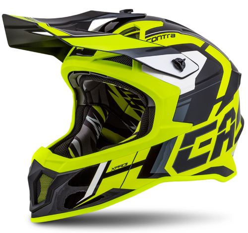 Přilba Cross Pro 2 Contra, CASSIDA (žlutá fluo/černá/šedá/bílá)