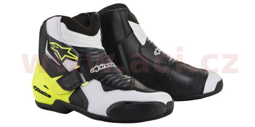 boty SMX-1 R, ALPINESTARS (černé/bílé/žluté fluo/grafika) (335893)