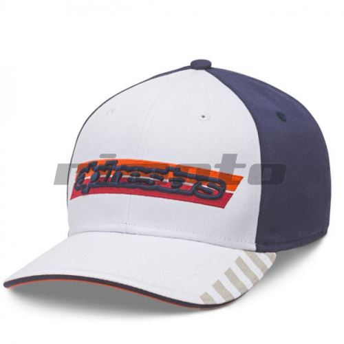 kšiltovka TIER HAT, ALPINESTARS - Itálie (bílá/modrá/oranžová/červená)