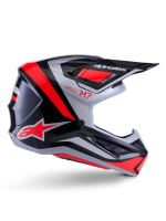 Přilba SUPERTECH S-M7 RISE, ALPINESTARS (černá/stříbrná/červená fluo) 2027 (4)