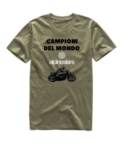 triko DEL MONDO TEE krátký rukáv, ALPINESTARS - Itálie (zelené/černé/bílé)