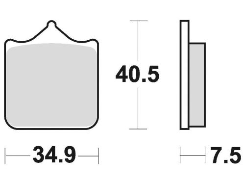 Brzdové destičky, BRAKING (semi metalická směs CM66) 2 ks v balení