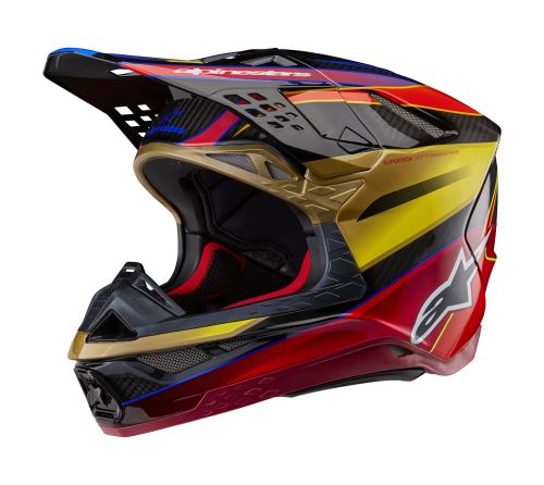 Přilba SUPERTECH S-M10 ERA, ALPINESTARS (zlatá/červená) 2026