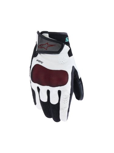 Rukavice STELLA MOGRESS AIRFLOW, ALPINESTARS (bílá offwhite/černá/tyrkysová) 2027