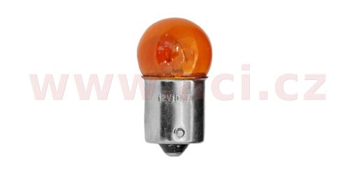 Žárovka 12V 10W (patice BA15s) oranžová (sada 10 ks)