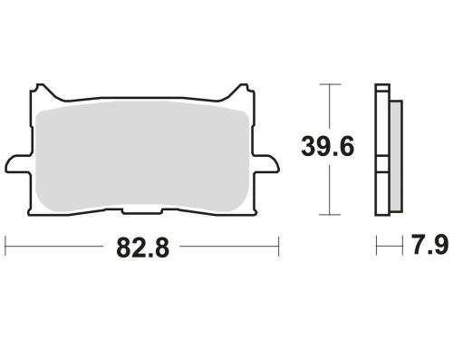 Brzdové destičky, BRAKING (sinterová směs CM55) 2 ks v balení
