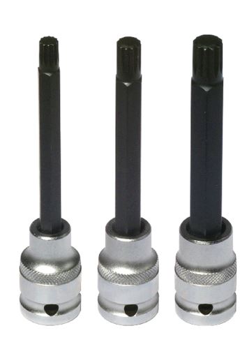 Sada dvanáctihraných (M8,M10,M12) prodloužených hlavic pro 1/2" ráčnu, BIKESERVICE