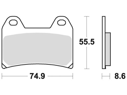 Brzdové destičky, BRAKING (semi metalická směs CM66) 2 ks v balení