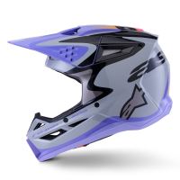 Přilba S-M3 edice JETT LAWRENCE, ALPINESTARS, dětská (šedá/fialová/černá) 2027 (1)