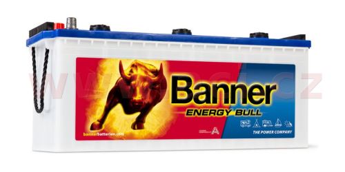 130Ah trakční a startovací baterie, 720A, levá BANNER Energy Bull DUAL Power 514x189x195(220)