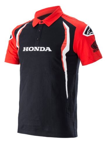 Triko s límečkem HONDA, ALPINESTARS (červená/černá)