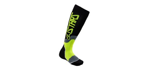 Ponožky MX PLUS-2, ALPINESTARS, dětské (černá/žlutá fluo, vel. M/L)