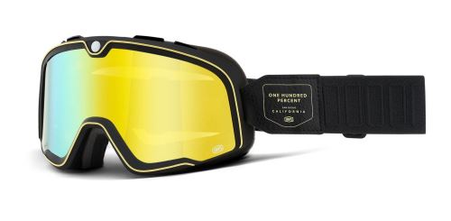 BARSTOW 100% - USA , brýle Caliber - zrcadlové žluté plexi