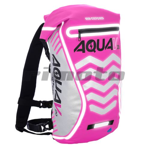 vodotěsný batoh Aqua V20 Extreme Visibility, OXFORD - Anglie (růžová/reflexní prvky, objem