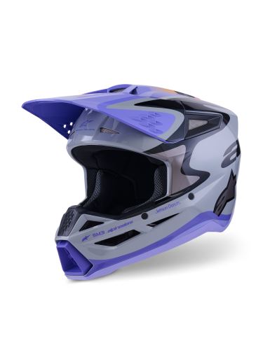 Přilba S-M3 edice JETT LAWRENCE, ALPINESTARS (šedá/fialová/černá) 2027
