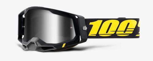 RACECRAFT 2, 100% brýle Arbis, zrcadlové stříbrné plexi
