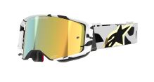 Brýle SUPERTECH CORP, ALPINESTARS (bílá/zlatá, zrcadlové zlaté plexi) Brýle SUPERTECH CORP, ALPINESTARS (bílá/zlatá, zrcadlové zlaté plexi)