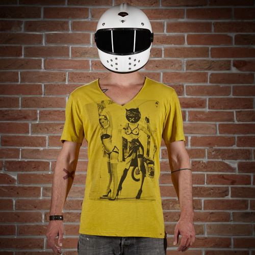 Kalup T-Shirt V-Neck Fanny Žluté - L